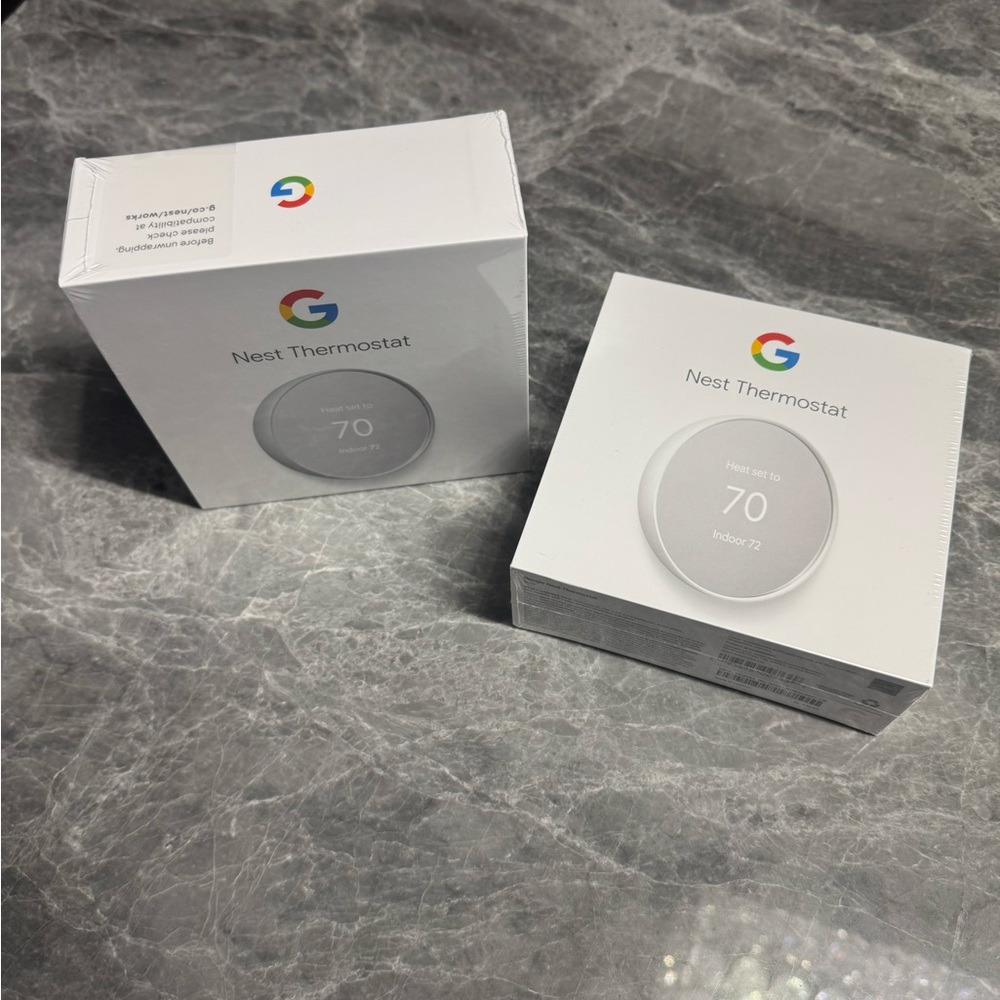Google Nest Thermostat in Gray and White (Brand New in box)